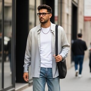 Kenneth Cole New York Ombre Silk Button-Down Shirt